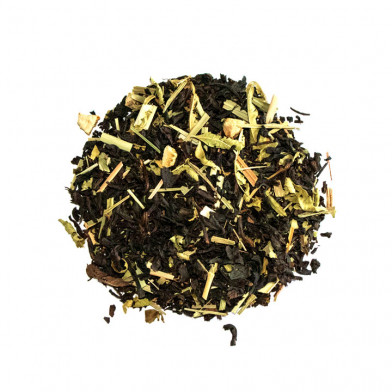 Té negro de hojas sueltas aromatizado con caramelo, vainilla y cacao